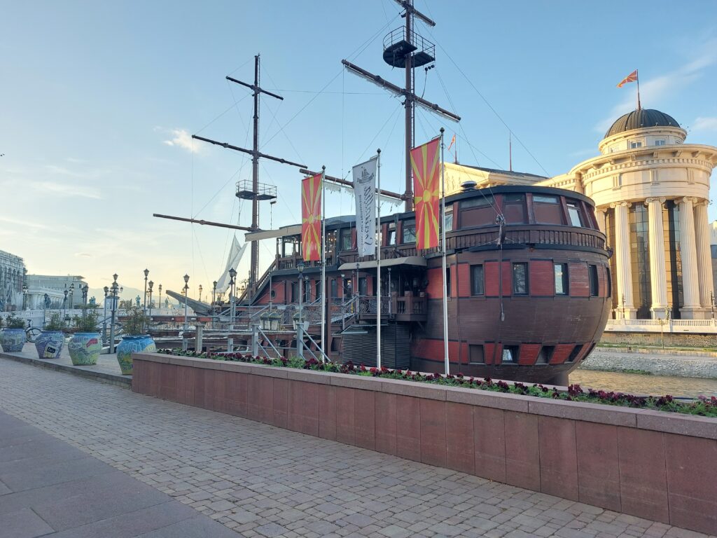 Fake Galleon on river Vardar, Skopje