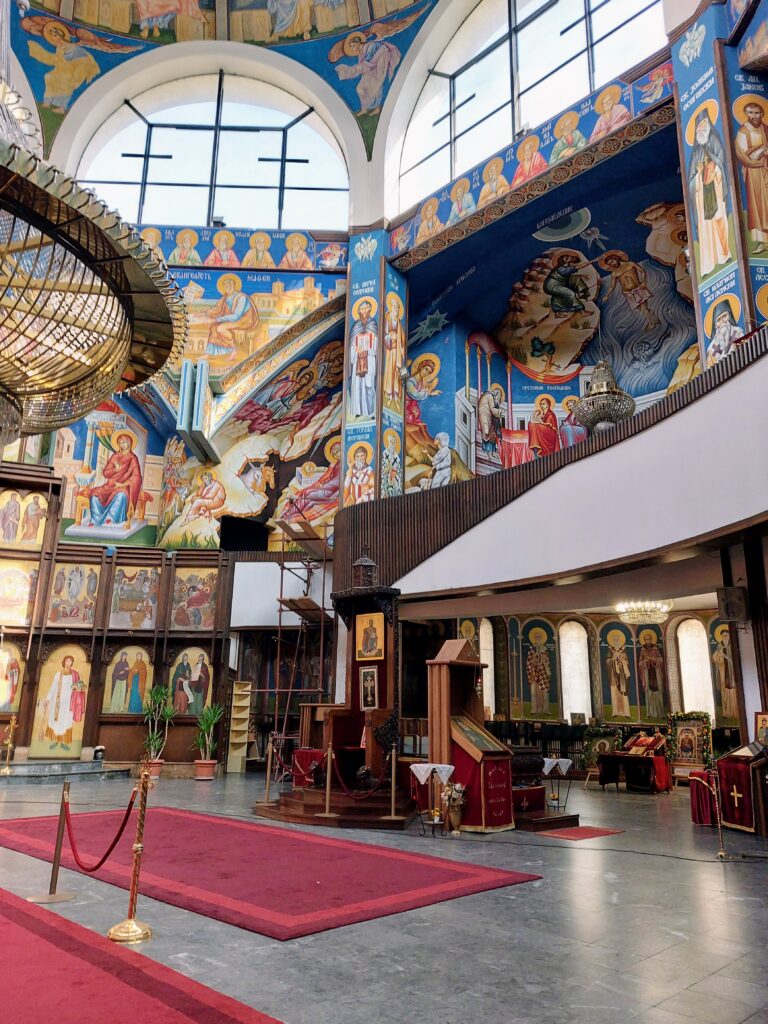 Inside Cathedral of St Clement of Ohrid Orthodox church