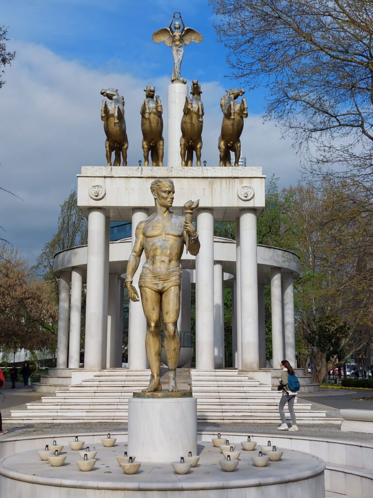 Prometheus with his pants on in Skopje Woman Warrior Park