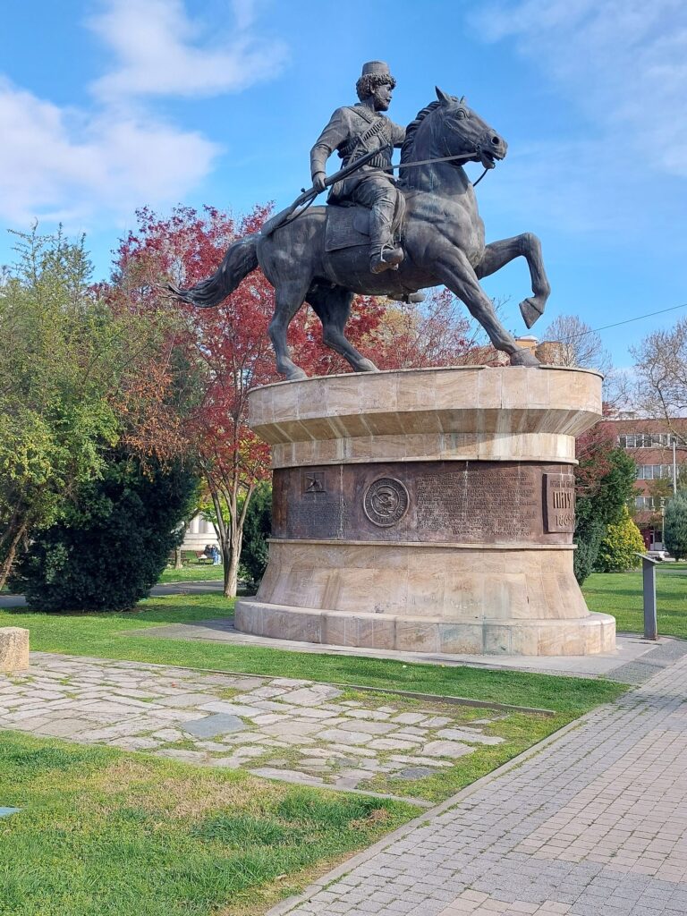 Statue in Woman Warrior Park, Skopje