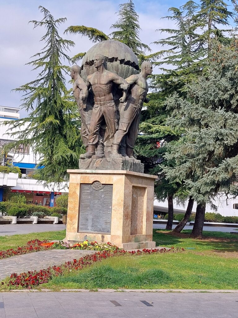 Statue in Woman Warrior Park, Skopje