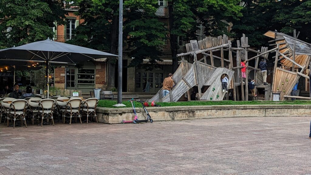A play area in Place St Georges Toulouse